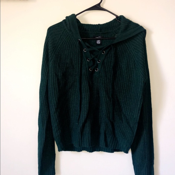 Rue21 Sweaters - Hooded sweater with lace tie NWOT